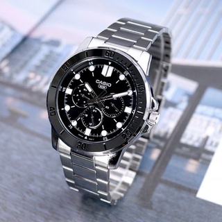 ภาพหน้าปกสินค้าแท้100% นาฬิกา Casio รุ่น MTP-VD300D-1E นาฬิกาผู้ชาย สายแสตนเลส หน้าปัดดำ รุ่นใหม่ล่าสุด - ของแท้ 100% รับประกัน 1ปีเต็ม ที่เกี่ยวข้อง