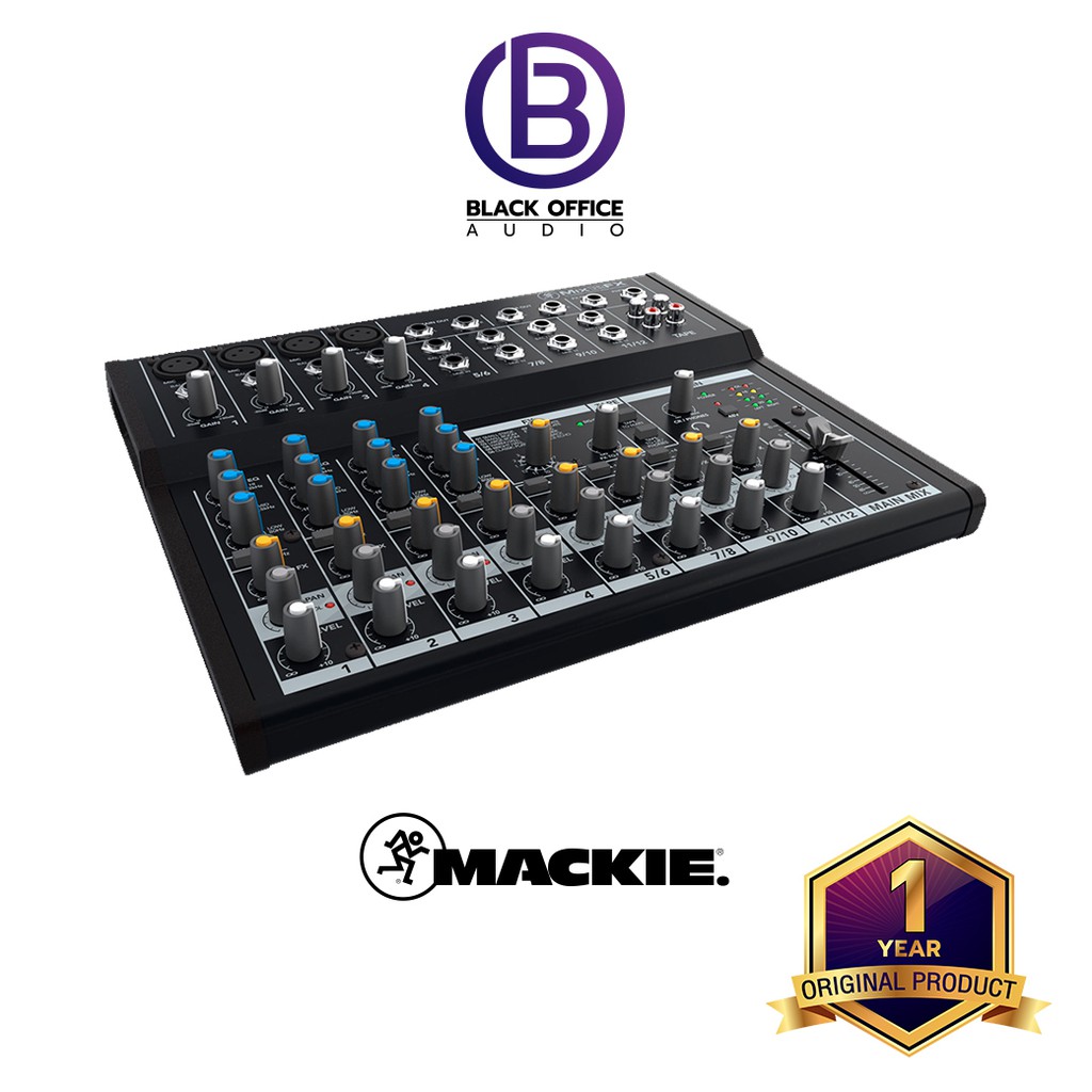 mackie-mix12fx-มิกเซอร์-ซัพมิกซ์-มีเอฟเฟคในตัว-ร้องคาราโอเกะ-เล่นดนตรี-mixer-blackofficeaudio