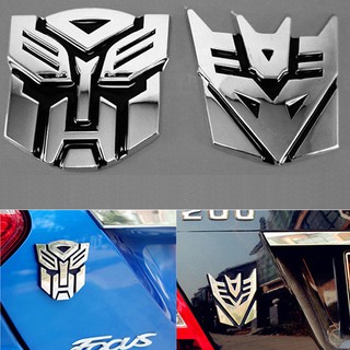 สติกเกอร์โลหะ ลาย 3D Transformers 7.2x7ซม.สำหรับตกแต่งรถยนต์