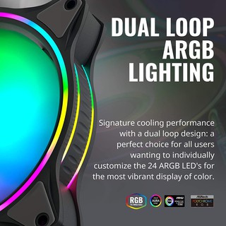 ภาพขนาดย่อของภาพหน้าปกสินค้าFAN Cooler Master MasterFan MF120 Halo Duo-Ring ARGB Lighting 120mm  coolermaster จากร้าน ksc_officialshop บน Shopee ภาพที่ 4