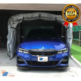 เต็นท์จอดรถพับเก็บได้ CARSBRELLA รุ่น MPV SIZE S สำหรับรถยนต์ที่มีขนาดเล็ก - กลาง ปกป้องฝน,น้ำ แรงลม, ฝุ่น, สัตว์เลี้ยง