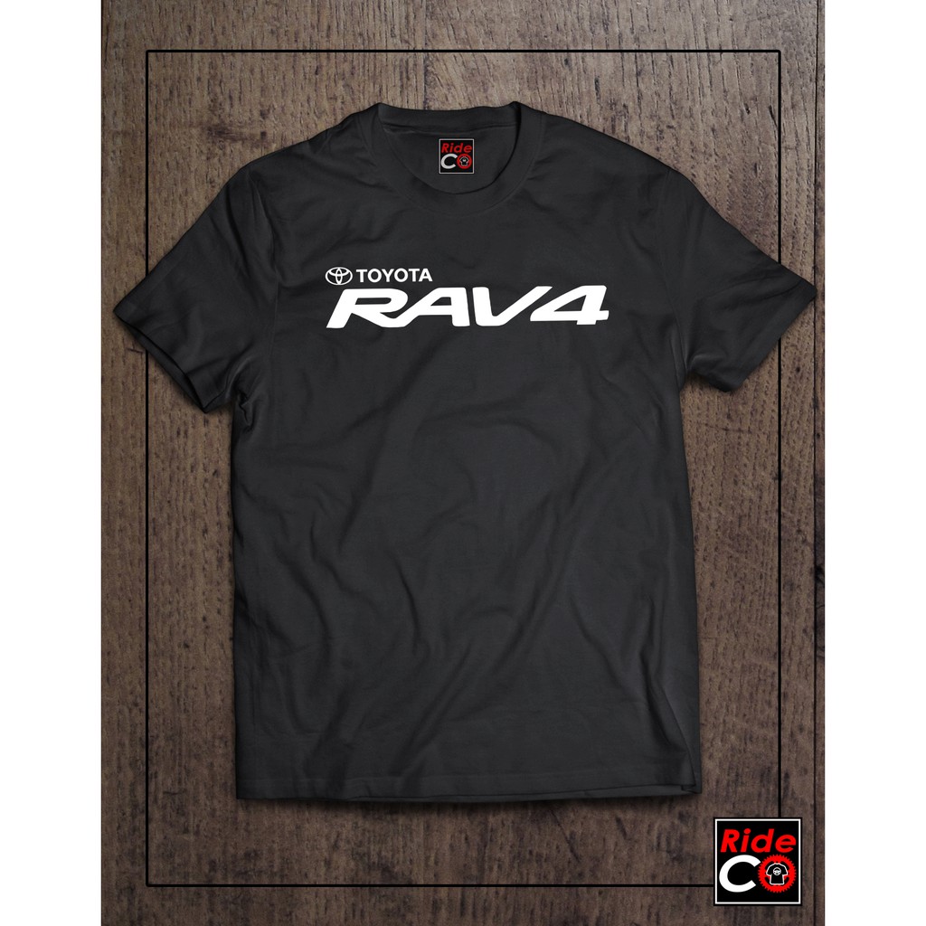 เสื้อสีขาว-rideco-เสื้อยืดติดรถยนต์-โตโยต้า-rav4