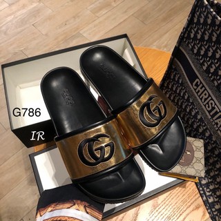 G786 รองเท้าแตะหนังนิ่ม ใช้หนังเกรดแพงด้านในเสริมนวมนิ่มซับกำมะหยี่