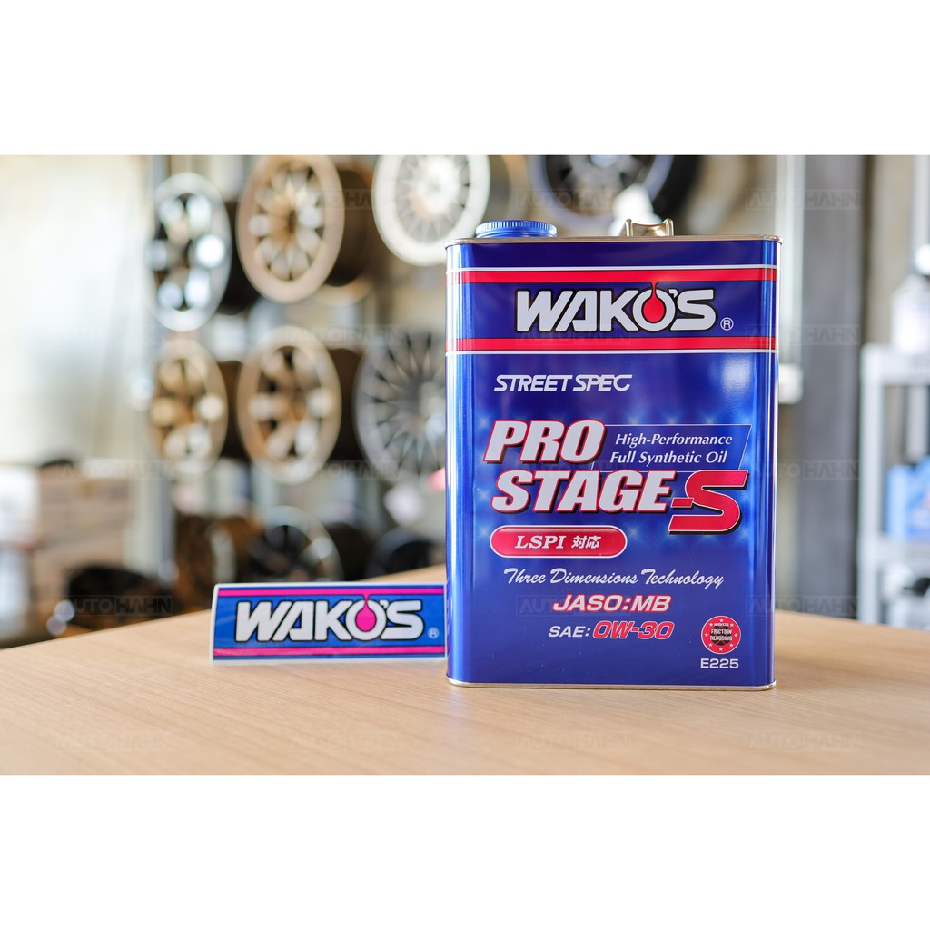 น้ำมันเครื่อง-wakos-pro-stage-s-0w-30-10w-40-1l-และ-4l-แถมฟรีสติ๊กเกอร์แท้