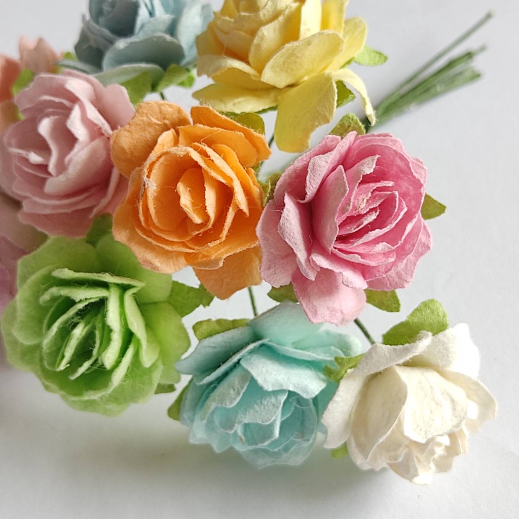 20-ดอก-rs250-ดอกไม้กระดาษสา-ดอกกุหลาบ-ดอกไม้กระดาษ-20-25-มม-paper-flower-rose-flower-20-25-mm