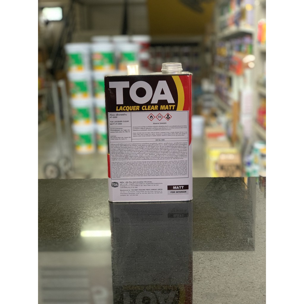 แลคเกอร์ด้าน TOA (3.785 ลิตร) TOA LACQUER CLEAR MATT T-5500 | Shopee ...