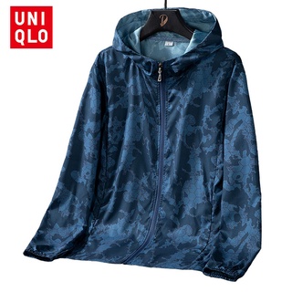 Uniqlo ใหม่ เสื้อแจ็กเก็ต กันแดด มีฮู้ด ลายพราง น้ําหนักเบา ระบายอากาศ ป้องกันรังสียูวี กันลม สําหรับผู้ชาย และผู้หญิง ไซซ์ M-5XL