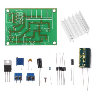 LM317 Adjustable Power Supply Board With Rectified AC DC Input DIY Kit!