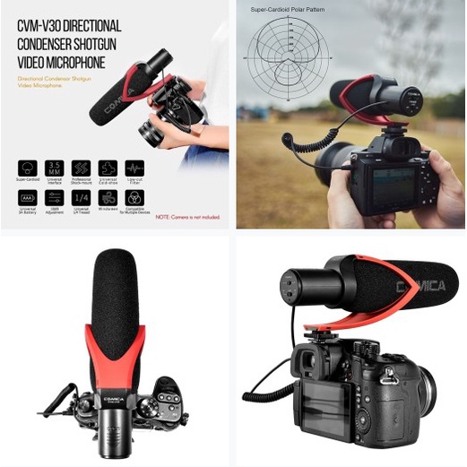 ไมโครโฟน-comica-shotgun-video-microphone-cvm-v30-pro-red-ไมโครโฟนวิดีโอสําหรับกล้อง-พร้อมส่งในไทย