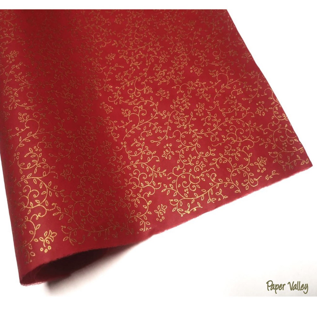 Paper Valley กระดาษสาพิมพ์ลายเถาองุ่น Gravevine Screen-printed Kozo ...