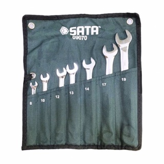 SATA ชุดประแจแหวนข้างปากตาย ซาต้า 7 ตัวชุด เบอร์ 8-19 mm #09070