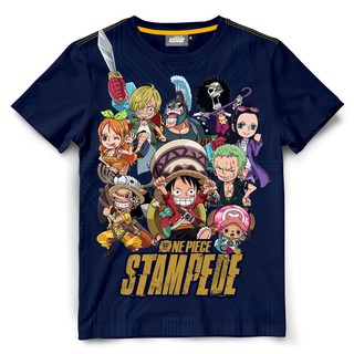 เสื้อยืดวันพีช One Piece-1127: STAMPEDE สีกรม
