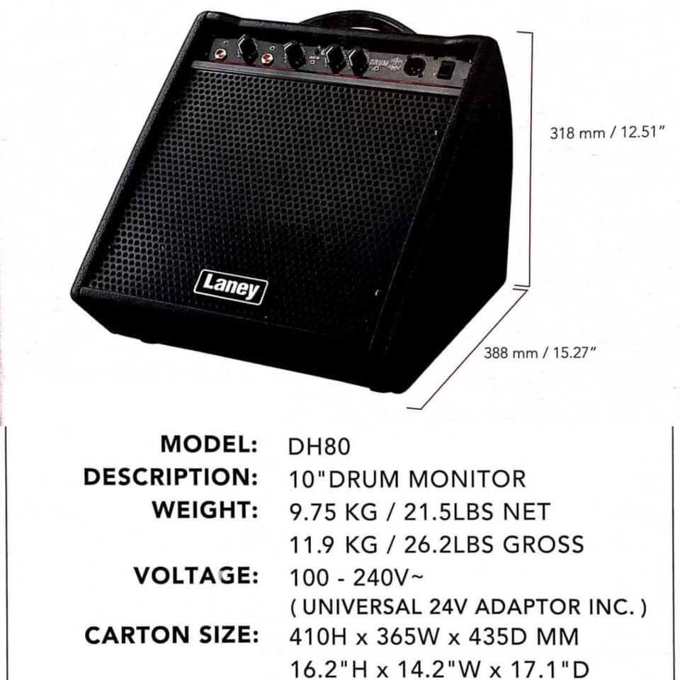 ประกันศูนย์-laney-แอมป์กลอง-dh80-กำลังขับ-80-วัตต์-สามารถต่อ-bluetooth-ได้-ฟังก์ชั่นครบครัน-ให้งานง่าย-เก็บปลายทาง