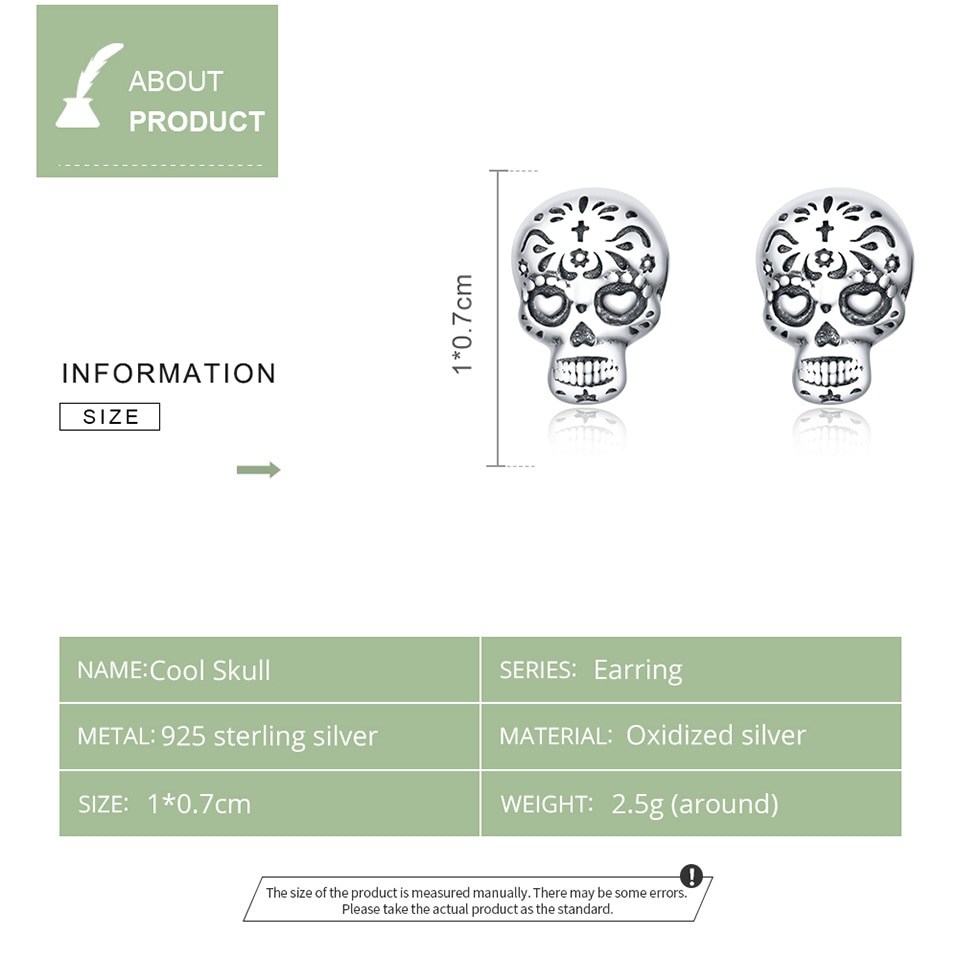 bamoer-authentic-925-sterling-silver-gothic-cool-skull-stud-earrings-for-women-and-men-silver-925-fashion-jewelry-sce953