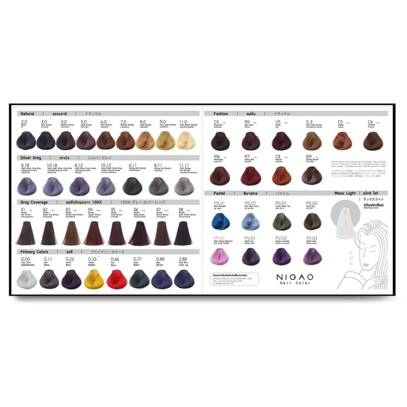 ภาพสินค้าสีนิกาโอะโทนเทา ครีมเปลี่ยนสีผม สีผมนิกาโอะ Nigao Hair Color จากร้าน mylittlecat บน Shopee ภาพที่ 1
