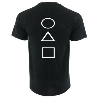 Outstreet เสื้อยืด พิมพ์ลายกราฟฟิคเกมปลาหมึก Netflix สีดํา แฟชั่น