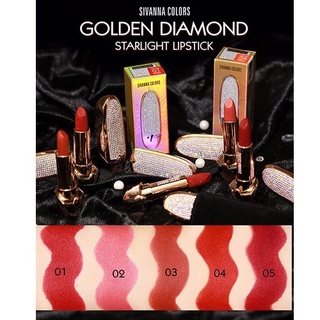 Sivanna Golden Diamond Starlight Lipstick  ซิเวนน่า ลิป โกลเด้น ไดม่อนด์