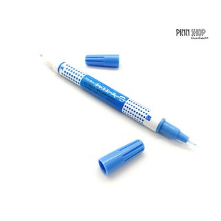 สินค้า Pinn Shop ปากกาแต้มผ้าสีฟ้า 2 ขนาดใน 1 ด้าม สามารถซักออกได้ด้วยน้ำเปล่า