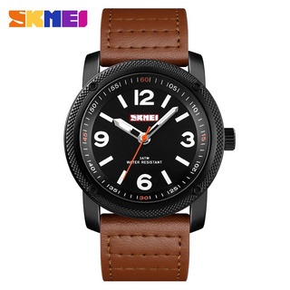 SKMEI Fashion Sport Men Watch Man Quartz Clock Leather Strap Top brand Luxury Waterproof Watches Relogio