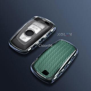 Carbon Fiber Style Transparente TPU Remote Car Key Case Cover Holder Shell For BMW F10 F11 F20 F25 F26 F30 1 3 5 7Series 118i 320i X3 M3 X4 E34 E36