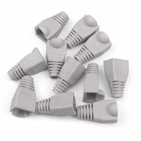 ปลั๊กบูท ปลั๊กบูธ ตัวป้องกันยาง RJ45 สาย LAN -[50 ชิ้น] | Shopee Thailand