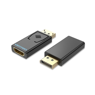 [ส่งไวจากไทย] Vention สายเชื่อมหน้าจอ Dp อะแดปเตอร์ Dp ตัวผู้ เป็น Hdmi ตัวเมีย ชุบทอง เปลี่ยน Display Port เป็น HDMI 4K สำหรับเดสก์ท็อป แล็ปท็อป โปรเจคเตอร์ จอภาพ โทรทัศน์