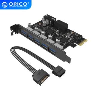 สินค้า ORICO 5 Port USB3.0 PCI-E Expansion Card with Dual Chip（PVU3-5O2I-V1）