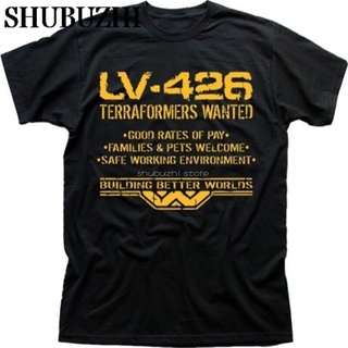 เสื้อวินเทจชาย - Lv426Terraformersต้องการWeylandคนต่างด้าวPrometheusเสื้อยืดเสื้อยืดสีดําเสื้อยืดผู