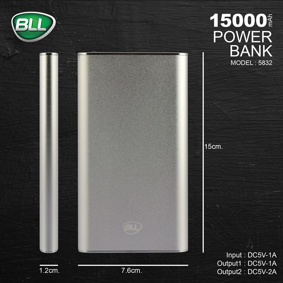 bll-พาวเวอร์แบงค์-15000-แอมป์-แต่บางเฉียบ-หรูหรา-ตัวบอดี้อลูมิเนียม-ให้ความเงางามหรู-แข็งแรงทนทาน