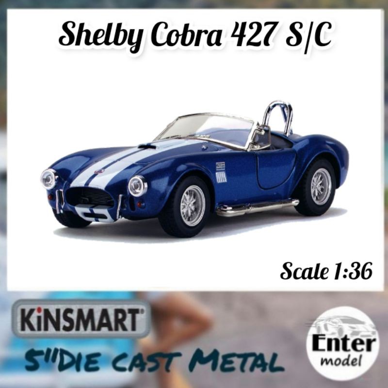 kinsmart-โมเดลรถเหล็ก-ลิขสิทธิ์-แท้-รถคลาสสิค-1965-shelby-cobra-427-s-c-scale-1-32-ยาว-12-5cm