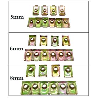 คลิปหมุด M5 M6 M8 ทำจากโลหะ รูปตัว U สำหรับยึดแผงมอเตอร์รถยนต์ 10 ชิ้น