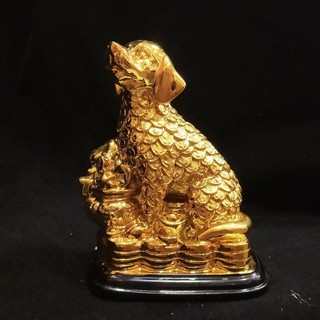หมาทองเรียกทรัพย์ ฮวงจุ้ยแก้เคล็ดแก้บน สุนัขตุ๊กตาปั้นเหยียบก้อนทองค หมาทองมงคล12นักษัตร金狗