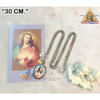 สร้อย สแตนเลส พระหฤทัยพระเยซูเจ้า (The Sacred Heart of Jesus) สร้อยพระเยซู  Jesus Necklace Catholic คาทอลิก ศาสนาคริสต์