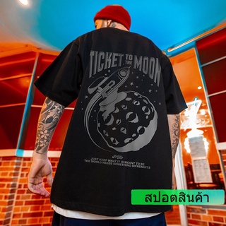 พร้อมส่ง เสื้อยืดแขนสั้น ผ้าฝ้าย โอเวอร์ไซซ์ พลัสไซซ์ สไตล์ฮิปฮอป สําหรับผู้ชาย ไซซ์