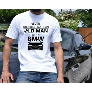 เสื้อยืดพิมพ์ลายแฟชั่น ใหม่ เสื้อยืดแขนสั้นลําลอง ผ้าฝ้าย พิมพ์ลาย BMW Old Man M Power แฟชั่นสําหรับผู้ชาย 2022