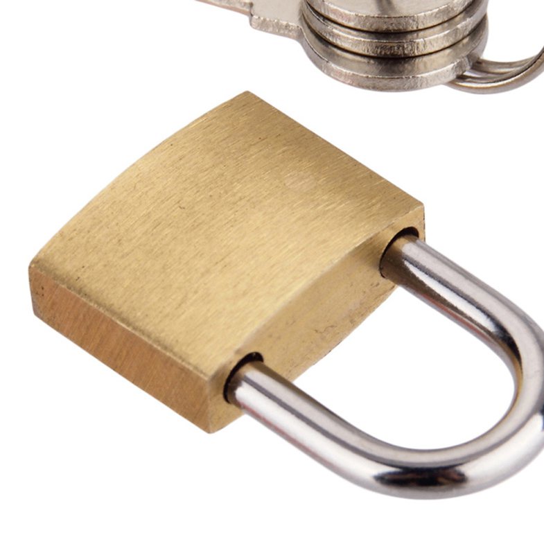 กุญแจล็อคประตูทองเหลืองขนาดเล็ก-3-ลูกกุญแจ