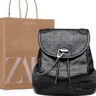 Zara2023 ใหม่ กระเป๋าเป้สะพายหลังลําลอง แบบนิ่ม ความจุขนาดใหญ่ แฟชั่นสําหรับผู้หญิง
