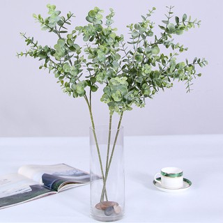 ใบไม้ประดิษฐ์ พลาสติก สีเขียว ยูคาลิปตัส กิ่งไม้ประดิษฐ์ สําหรับตกแต่งสวน งานแต่งงาน ก๊อกน้ํา ดอกไม้ปลอม ตกแต่งคริสต์มาส