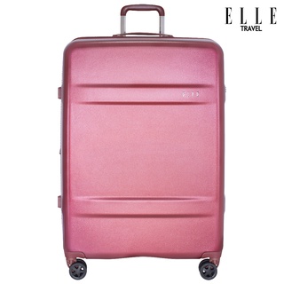 ELLE Travel 28" Luggage Chic Collection. 100% Polycarbonate PC, Aluminum Trolley, 360 Wheels Spinner, Double Coil zipper