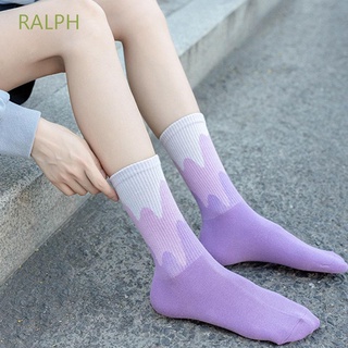 ภาพหน้าปกสินค้าRalph ถุงเท้าผ้าฝ้ายถุงเท้ายาวไล่โทนสีน่ารัก 1 คู่ ที่เกี่ยวข้อง