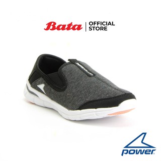 Bata POWER-LADIES รองเท้าผ้าใบ WALKING สำหรับเดิน แบบสวม สีดำ รหัส 5386004