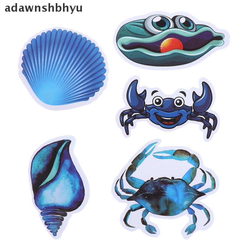 adawnshbhyu-สติกเกอร์-ลายสัตว์ทะเลน่ารัก-สีฟ้า-สําหรับติดตกแต่งกระเป๋าเดินทาง-แล็ปท็อป-สเก็ตบอร์ด-49-ชิ้น