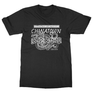 2019 ใหม่ เสื้อยืดลําลอง แขนสั้น คอกลม พิมพ์ลาย Chinatown Toronto Ontario Canada City Hood The Six Tdot CN Tower ของขวัญ