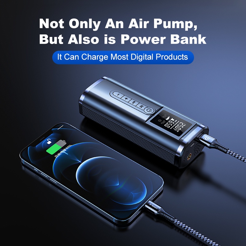 Cafele 12V 150PSI Bicycle pump For Car Mattress Portable Air Compressor