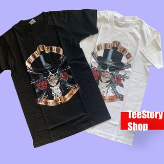 เสื้อยืดผ้าฝ้ายพรีเมี่ยมเสื้อ Gun n roses เสื้อวงดนตรี ใส่ง่าย ใส่สบาย เท่ไม่มีจะแดก