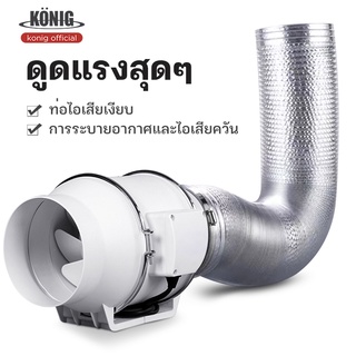 KONIG เครื่องดูดควัน 4 นิ้ว 6 นิ้ว 8 นิ้ว เครื่องดูดควันในครัว เสียงรบกวนต่ำ พลังแรงลมสูง