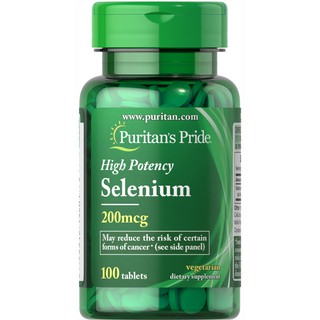 Puritan High Potency Selenium 200 mcg 100 เม็ด ซีลีเนียม