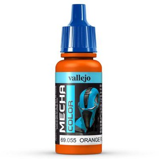 Vallejo MECHA COLOR 69.055 Orange Fluorescent สีสูตรน้ำ ไม่มีกลิ่น ใช้งานง่าย ใช้พู่กัน หรือ AirBruhs ได้ทั้งหมดเนื้อสีเ
