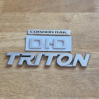โลโก้ TRITON DID COMMON RAIL ตัวหนังสือฝาท้าย (จำนวน 3 ชิ้น)