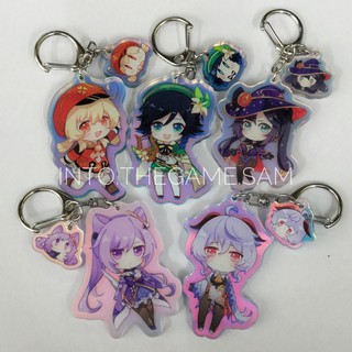 [พร้อมส่ง] พวงกุญแจสะท้อนแสง พร้อมลูกน้อย Genshin Impact Acrylic Keychain